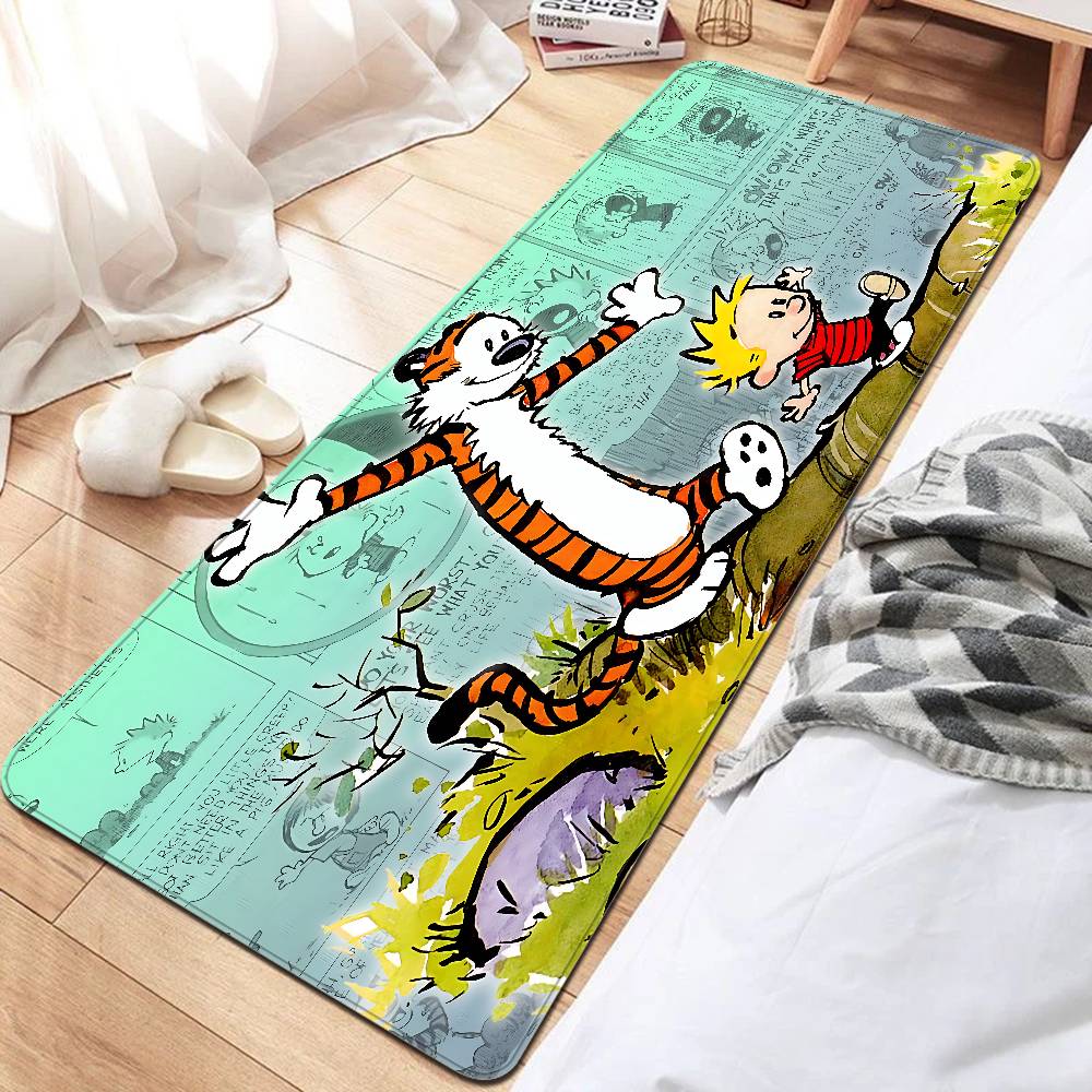 

Book C-Calvin And H-Hobbes Floor Mat Rectangle Anti-slip Home Soft Badmat Front Door Indoor Outdoor Mat Hotel Decor Mat 50x80cm