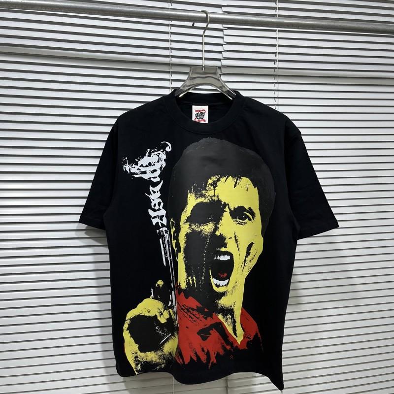 Mens Cotton Graphic Tee Streetwear Loose Fit Short Sleeve T-Shirt Casual Wear