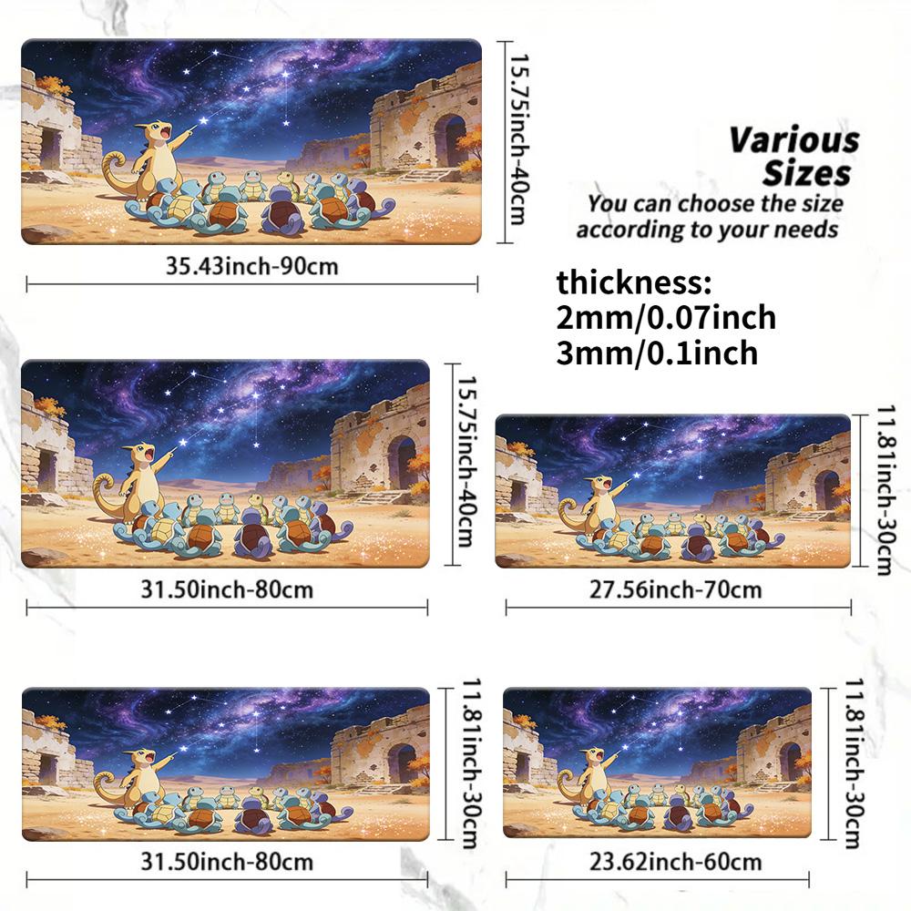 Pokemon Sunset Lake Boat Playmat NonSlip TCG Card Game Mat 30x80x0.2cm