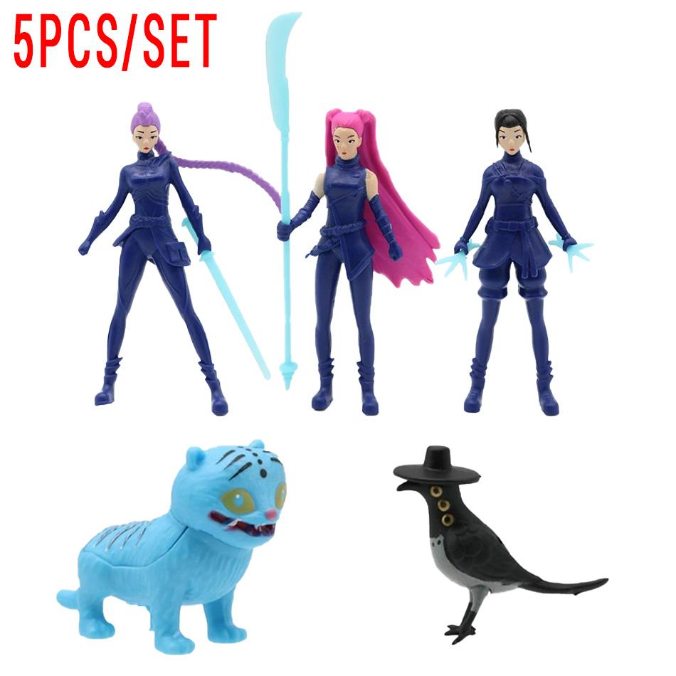 Kpop Devil Hunter Anime Figures PVC Model Table Cute Girl Action Figures Toys for Gift Collect Figure Doll Kids Christmas Gifts