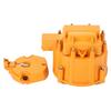 HEI Distributor Cap and Rotor Heavy Duty Large Distributor Cap Set for SBC 283 305 307 327 350 400 K549 Orange