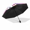 1pc Little Twin Stars Happy Birthday! Automatic Opening/Closing Umbrella with Convenient Three-Fold Design, 8-Bone Iron Frame Outdoor Umbrella, Perfec