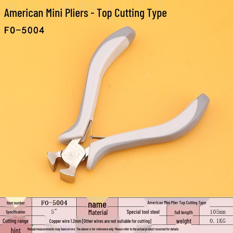 Fukuoka FO-5004 American Style 5  Mini Top-Cutting Pliers for Jewelry Processing