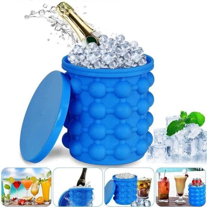 BAC A GLACON HUHUDAY Bac agrave Glaccedilons Ice Cube Magique Glacon Ice Cube Maker Silicone Glacon Seau Moule Glacon avec Couve171