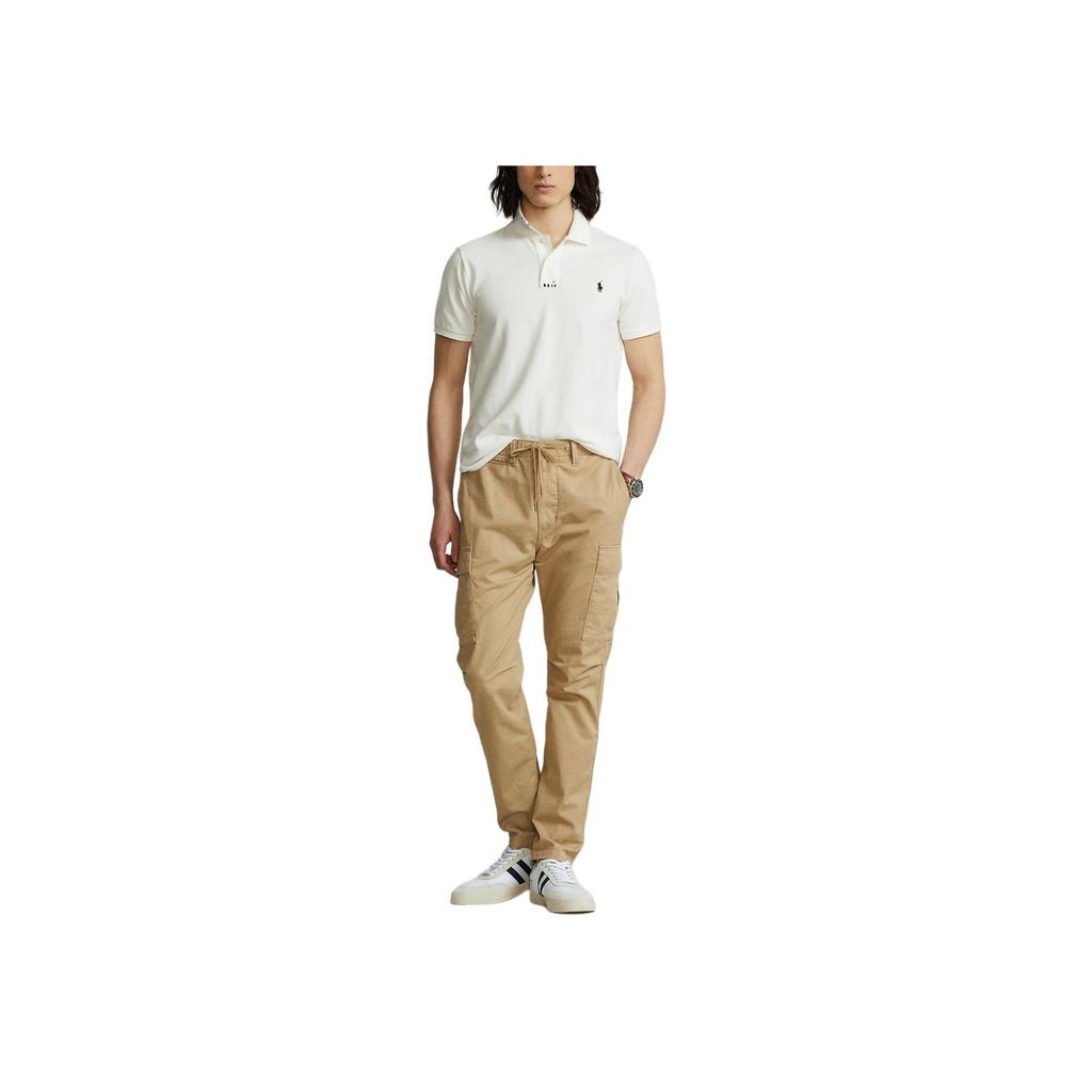 Polo Ralph Lauren SS24 Tiger Letter Pattern Pullover Short Sleeve Polo Shirt Unisex Polo Shirts White WMPOKNINCU20288-100