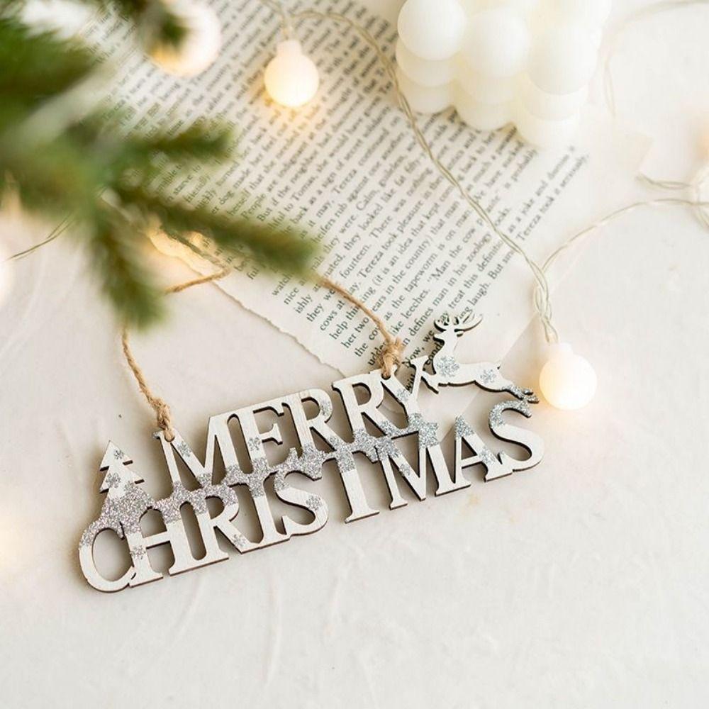 

Handicraft Christmas English Letter Pendant Elk Design Christmas Tree Pendant Outdoor S