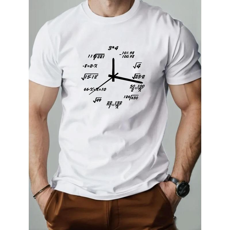 

Men S Graphic T-Shirt Casual Crew Neck Short Sleeve Tee Design, Perfect for Summer, Casual Attire Cotton Fabric 4XL білий