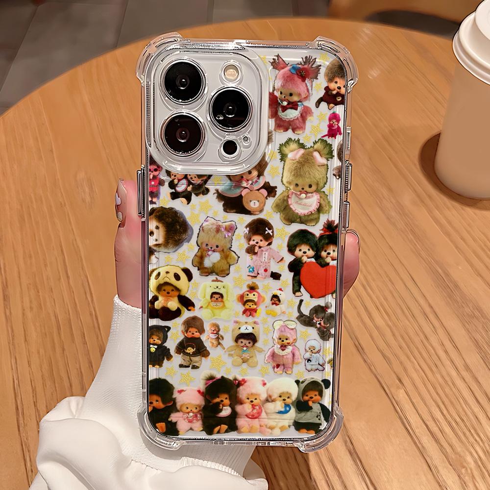 

Cute Doll Monchhichis Phone Case For Samsung Galaxy S25 S24 S23 S22 S21 S20 Note20 Edge FE Ultra Plus 4G 5G Anti Fall TPU Cover Samsung NOTE 10