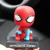10cm Spider Man Iron Man Hulk Deadpool Shaking Head Doll Car Decoration Auto Accessories Playthings Doll Mobile Phone Bracket Gifts
