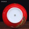 Jingdezhen Ceramic Vase Chinese Red Overglaze Color Shoutao Appreciation Bottle Ceramic Crafts Home Decoration Accessories