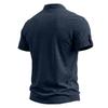 Herren Freizeit Henley-Shirt Kurzarm Geknöpfter Kragen Leichtes Atmungsaktives Gewebe Sommer Oberteil für den Alltag