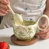 Lily Of The Valley Ceramic Set Floral Print Coffee Cup Colorful Breakfast Mug Vintage Style Unique Design Fit For Home Drinkware