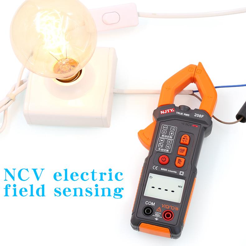 NJTY 208F Smart Clamp Meter, High-precision Electrical Multimeter, Universal Meter, and Capacitance Mete
