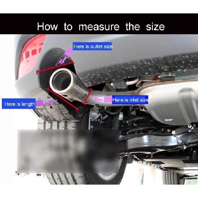 Car Muffler Modified Tail Pipe Stainless Steel Black Large Caliber 115 Universal Tail Throat Matte Car Accessories Exhaust Tips