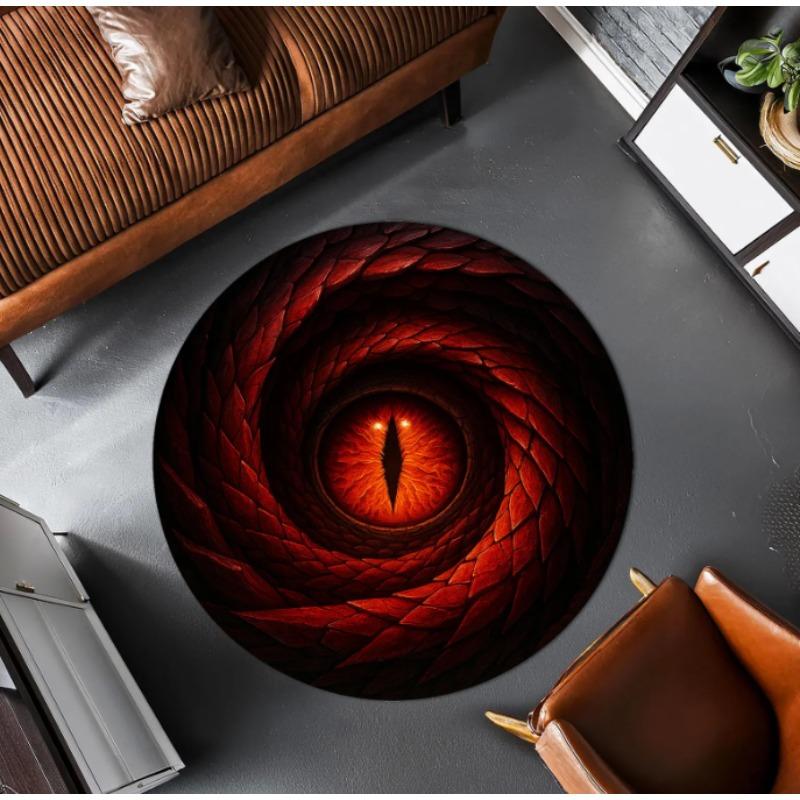 Round Yoga Rug with Chakra Meditation Design Spiritual Bohemian Rug for Meditation Room Yoga Studio Home Decor Having Aesthetic