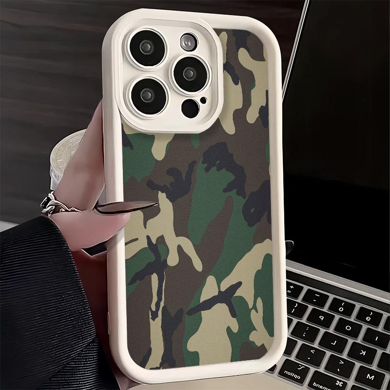 

Phone Case for iPhone 17 Air 16E 15 16 Pro Max Camouflage Military Pattern Cover 14 Plus 13 12 Mini Soft Shell Silicone Fundas iPhone 15 Pro