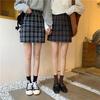 Seasonal Plaid Midi Skirt: Versatile High Waist Korean Style Retro Pencil Skirt for Women and Trendy Students