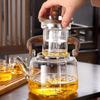 Shangqi High Borosilicate Glass Tea Kettle with Wooden Lid