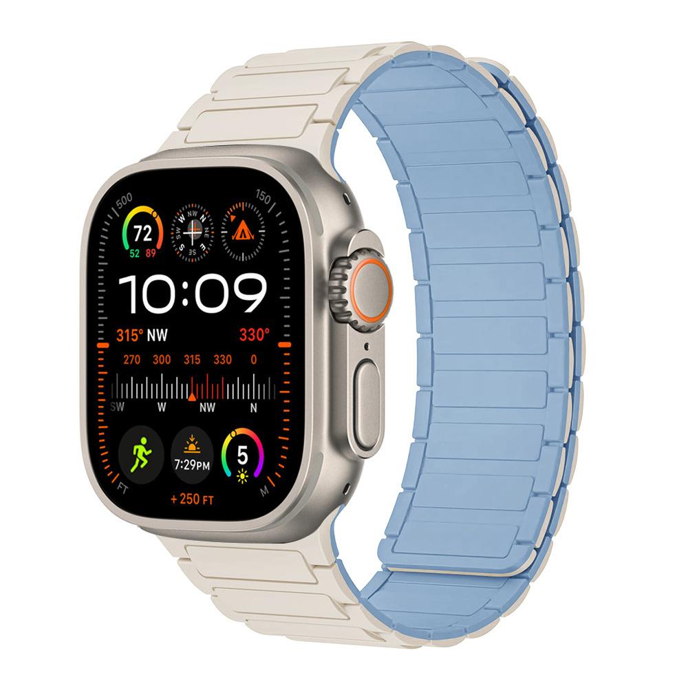 Magnetic Strap For Apple Watch Ultra 2 49mm 44mm 45mm 38mm 42mm 41mm Belt Silicone Bracelet iWatch Series 8 7 6 5 9 Se 40mm Band