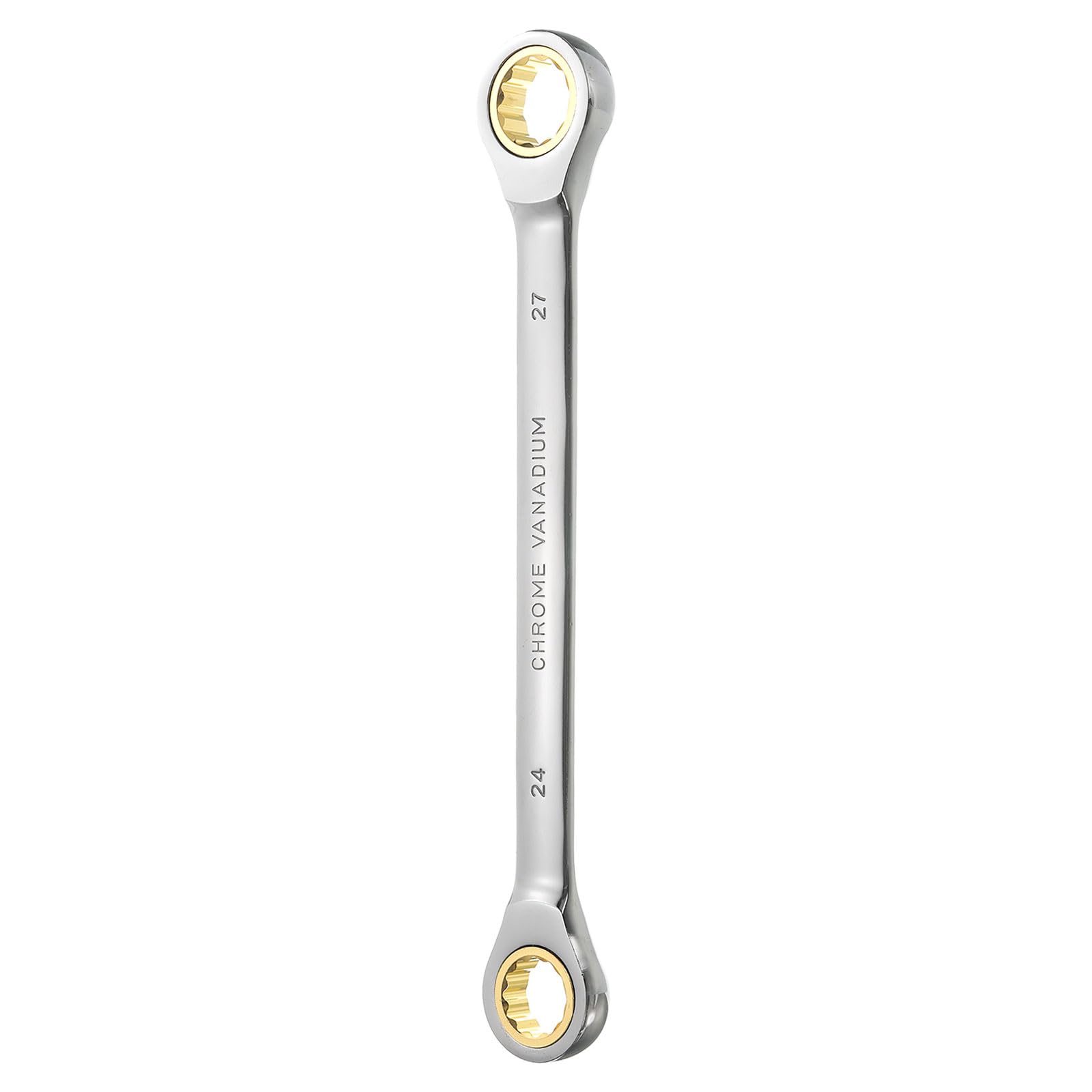 

uxcell Double Box End Ratchet 24mm x Ratchet Gear Spanner Tool for Black Nickel Dual Box End Ratchet Wrench Wrench, 27mm, Metric, 72-Tooth CR-V,