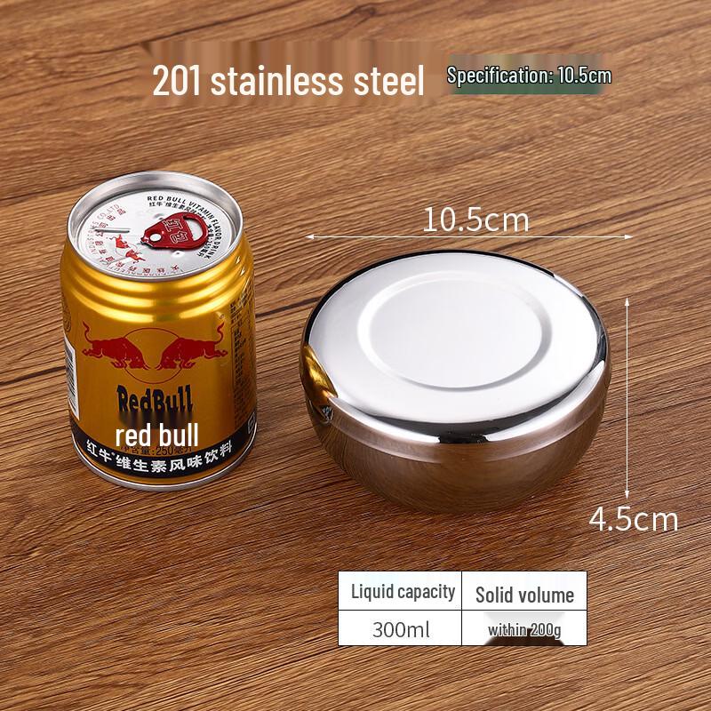 Multipurpose Stainless Steel Lidded Bowls, 10.5cm (Pack of 10)