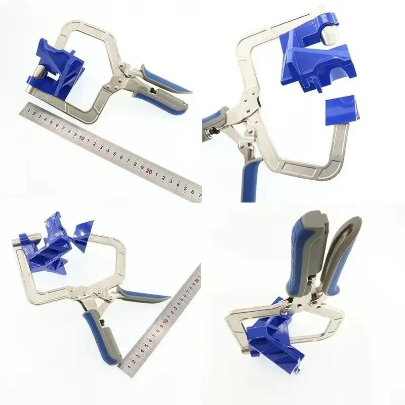 Home Cabinet Right Angle Fixing Hole Punching Installer 90 Degree Right Angle Woodworking Tool Clamp Quick Right Angle Pliers