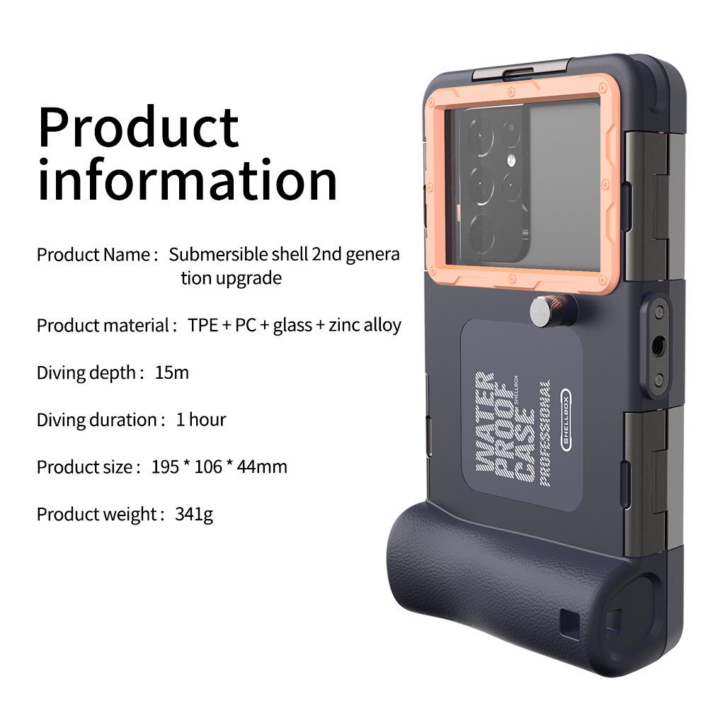Red Pepper Black Tech 15m Waterproof Diving Case for Apple, Samsung, Huawei, and Xiaomi Phones