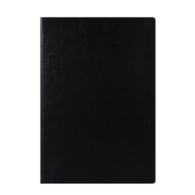 B5 Notebook Smoother Writing Thick Paper Black PU Leather Notepad for Home School Office Gifts