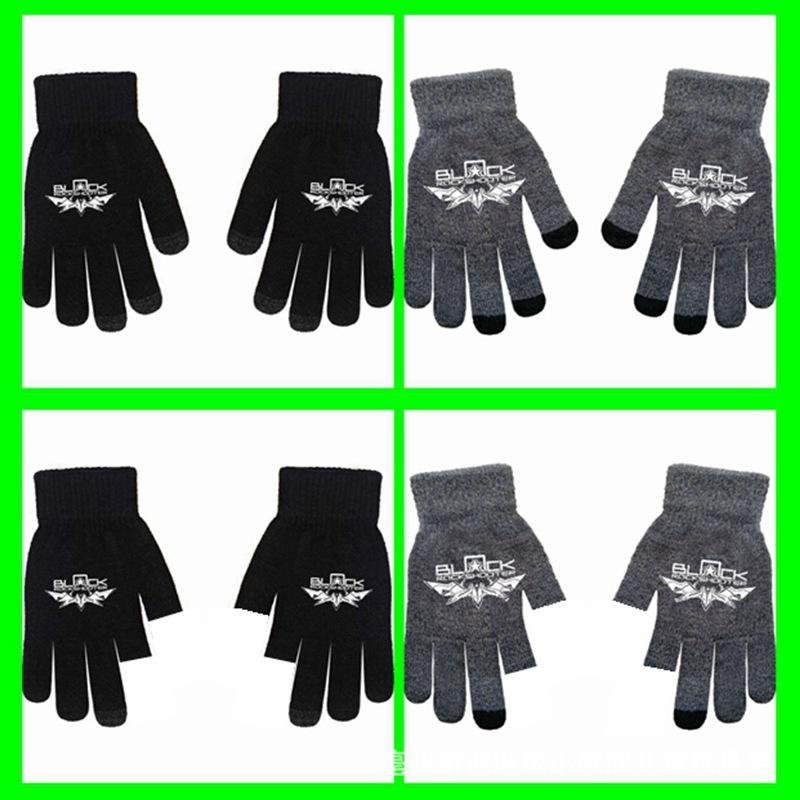 One Piece, Luffy, Chopper, Zolona Mero, Anime Online Game Peripheral Gloves, Gray Full-finger Autumn and Winter Warm and Cold Protection