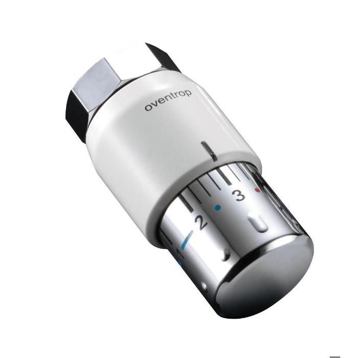Tête Thermostatique Avec Bulbe Liquide - OVENTROP - Réf. 101206 - Facile À Installer Et À Utiliser - Gris