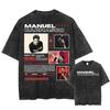 Rapper Manuel Carrasco Salvaje Tour  T Shirts Fashion Hip Hop Retro Washed Tshirt Men Women Cotton Casual Oversized T Shirt