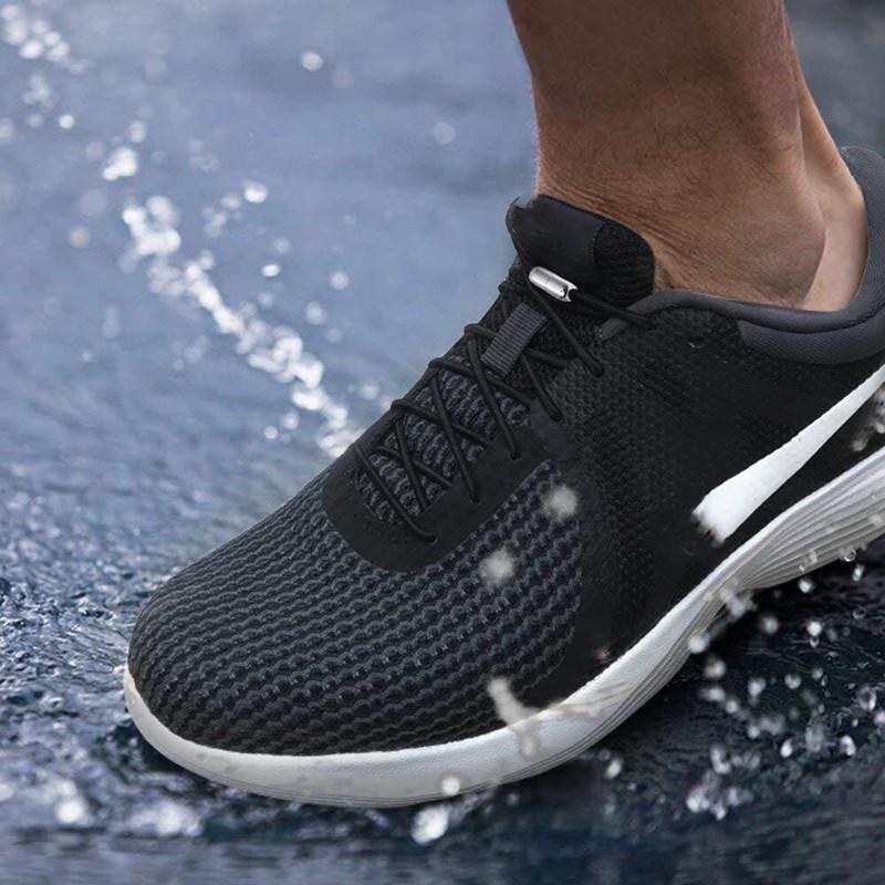 Lacci Elastici Rotondi Senza Nodo per Scarpe da Ginnastica Bambini Adulti Lacci Elastici in Gomma con Chiusura Taglia Unica per Tutte le Scarpe