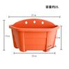 1PC Balcony Wall Hanging Flower Pot Semicircular Plastic Imitation Wood Hanging Water Storage Potted Plant Dill Flower Pot Send Hook