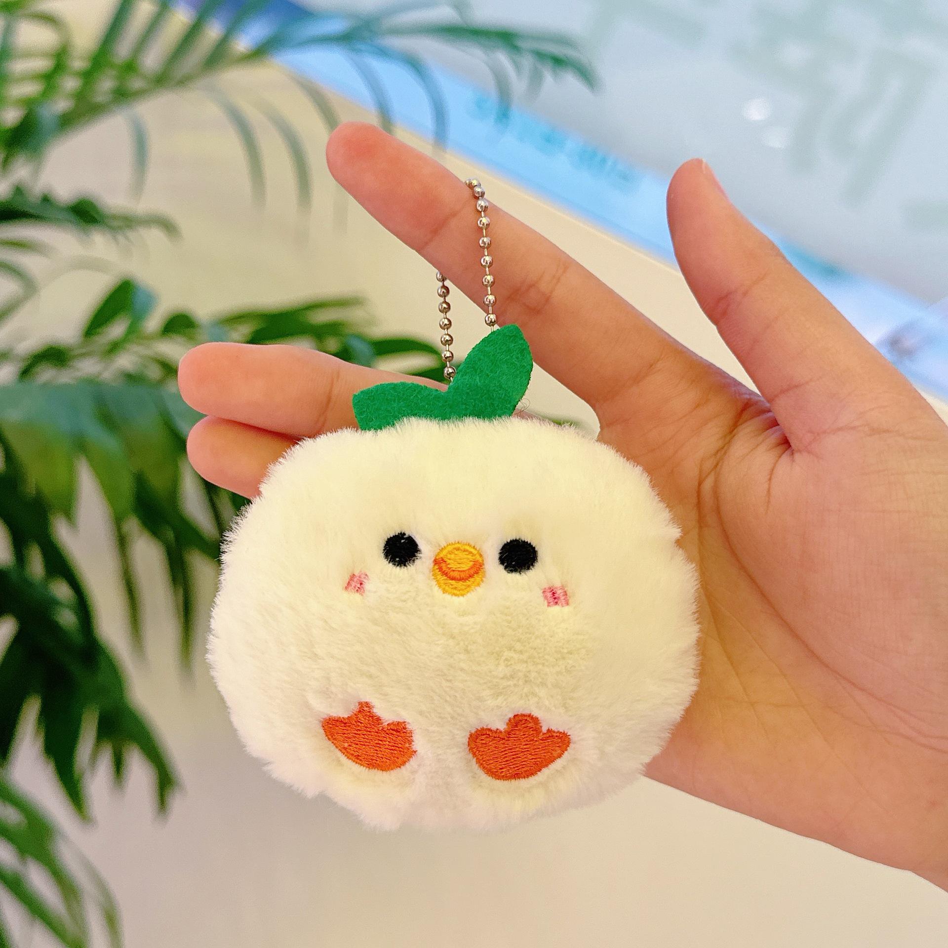

Милый брелок в виде цыпленка Douyin, плюшевый мультяшный кулон для украшения рюкзака Height 9 cm