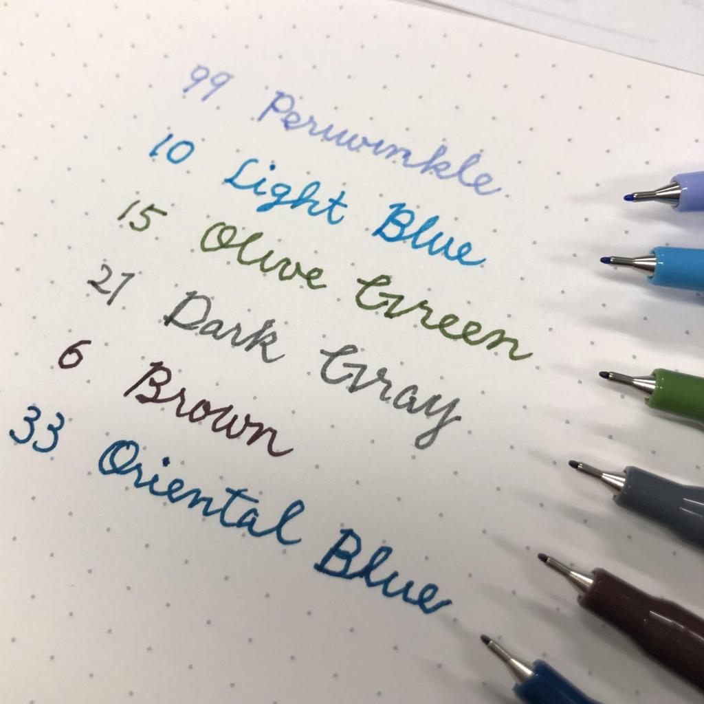 Marvy Extra Fine Point Le D Water-Based Pen, Pen, 6-Color Set, 4300-6D