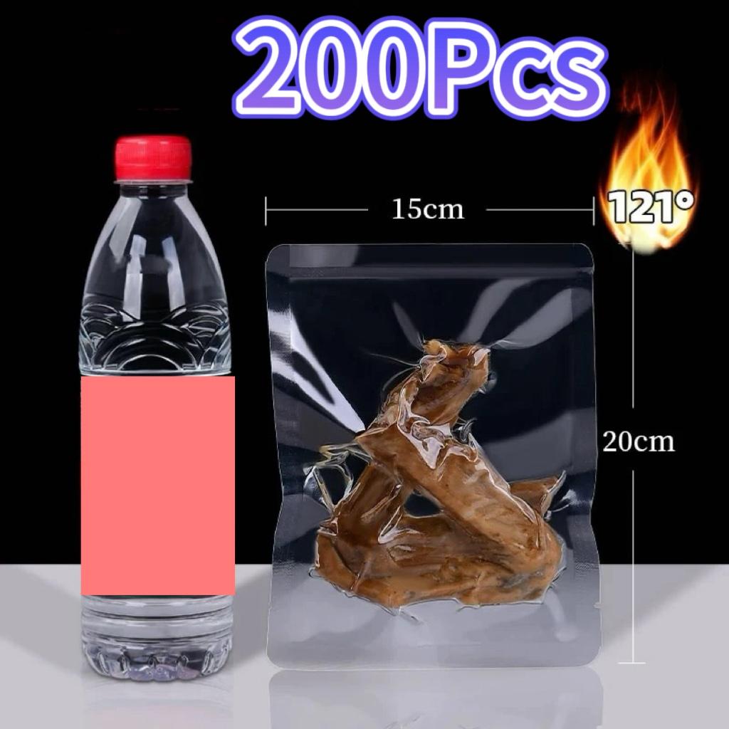 100pcs Vacuum Sealer Bags, Vacuum Airtight Compression Bag, Transparent Food Packaging Bag, For Kitchen Meat,Fruit And Vegetable
