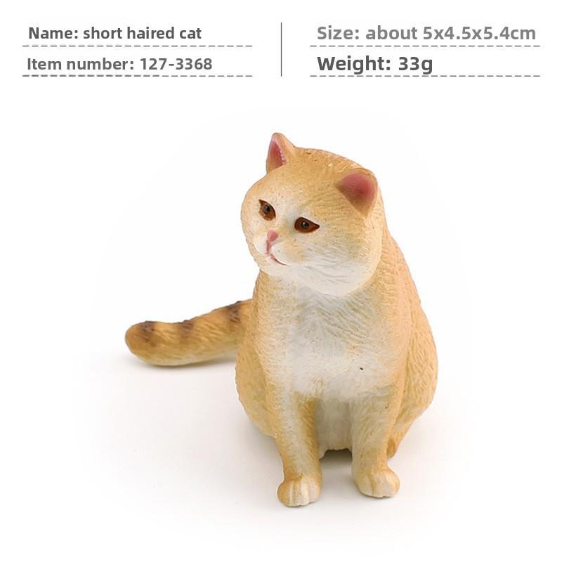 Cat Cartoon Pvc Sculpture With Realistic Form For Home Display Gift Childrens
