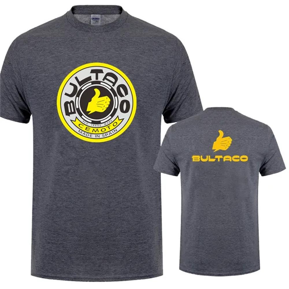 Summer Round Neck 3D Bultaco Cemoto Motorcycles Print Top Fashionable Casual Short Sleeved Men's T-shirts