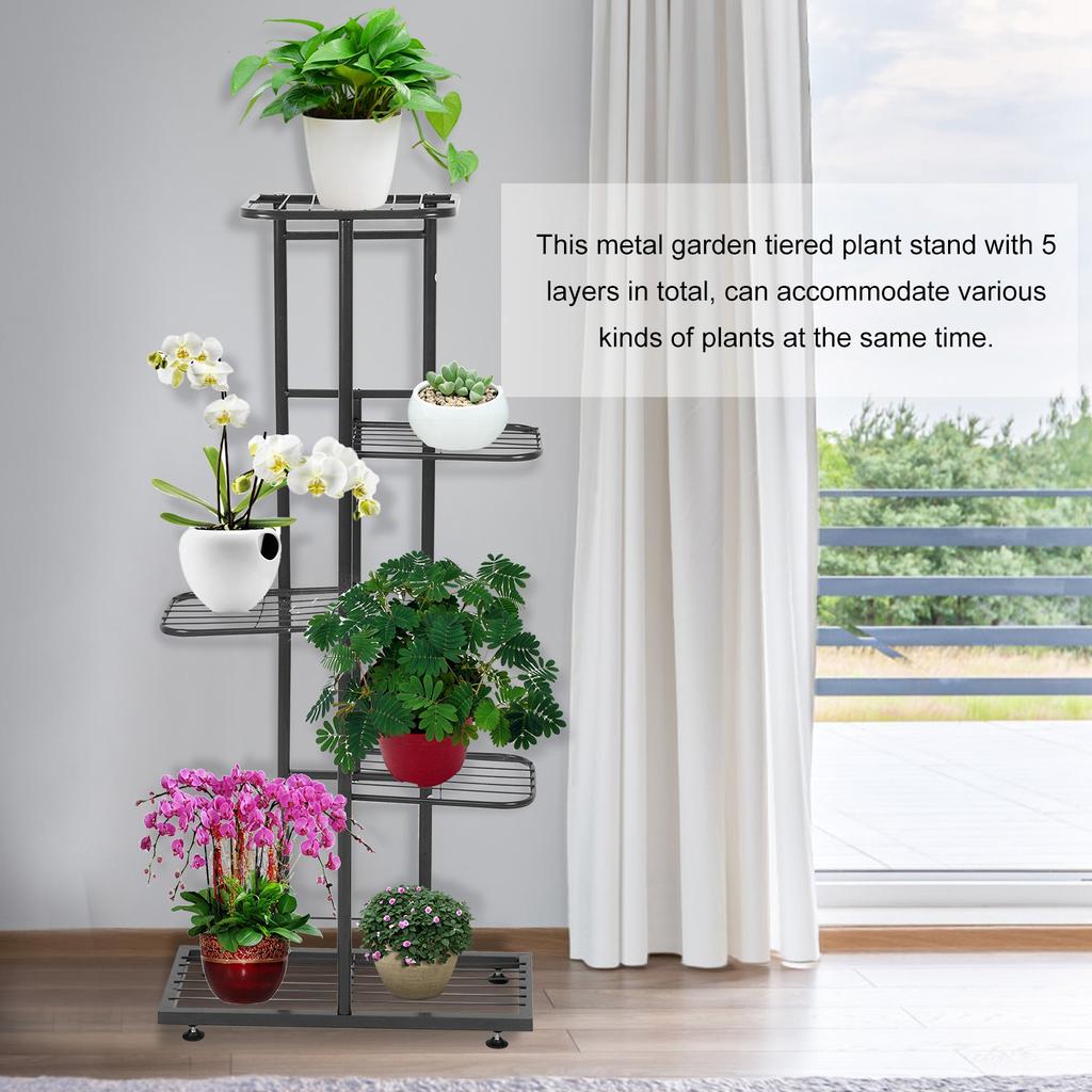 Indoor 5-Layer Flower Plant Stand Pots Display Shelf Rack Holder for Garden Balcony Decoration