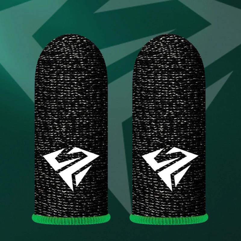 2x Mobile Game Fingertip Gloves Gamer Sweatproof Anti-slip Touch Screen Finger Sleeve Breathable Gaming Finger Cover Sweat-proof 5