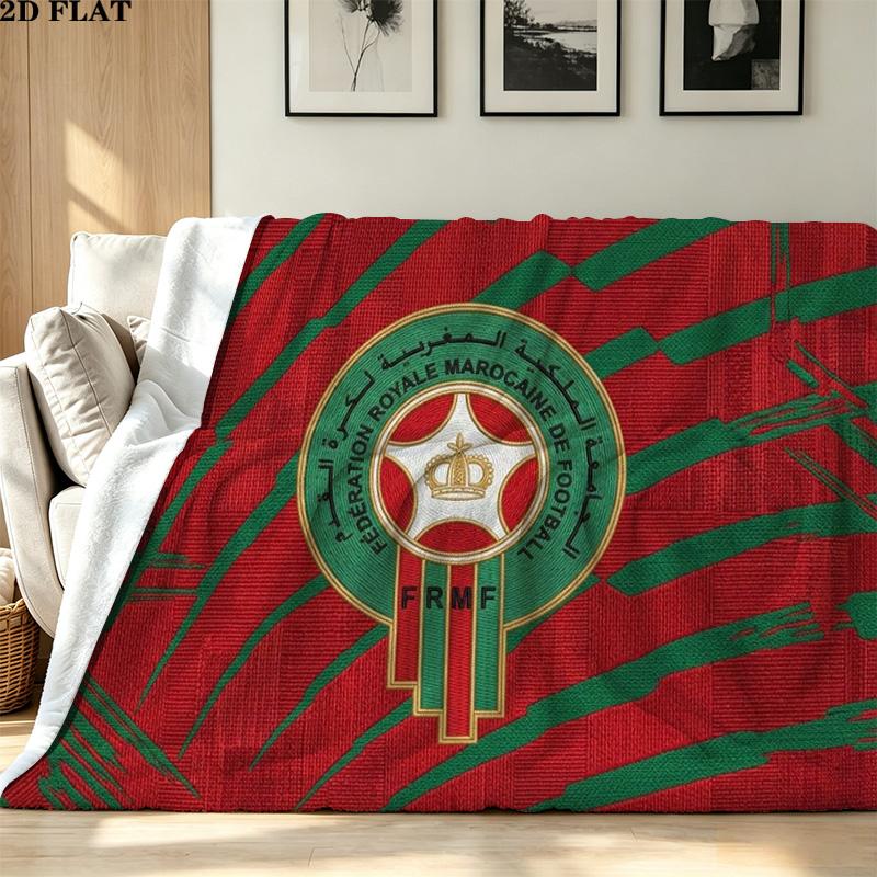 Morocco National Football Team Logo Wall Tapestry Aesthetic Wall Hanging Printed Fabric Blanket Decorative Tapestries for Bedroom Living Room Home Dec