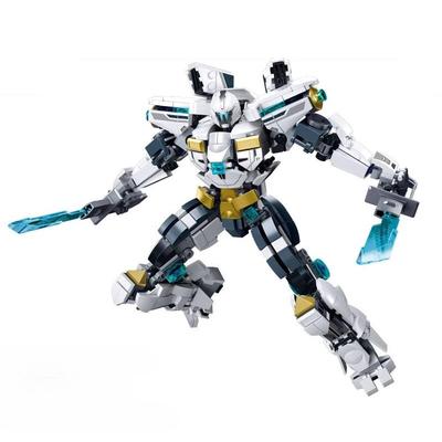 561 Stück DIY Weißer Schwerer Mecha Montage Baustein Modell Roboter Kinderspielzeug für Weihnachtsgeschenke Keine Box