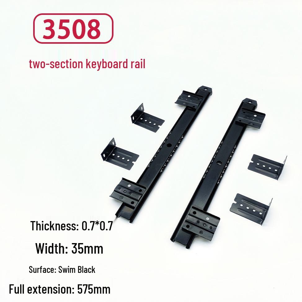 Zweiteiliger Computertisch Tastaturauszug Schiebeschiene mit Einhängebeschlag und Kugellager-Schubladenschiene.