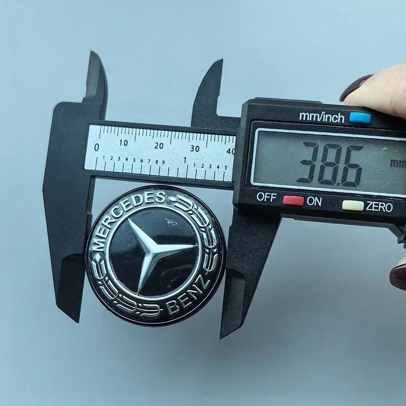 For Benz C-CW205 3 Pins ABS Car Emblem Front Top Grille Hood Edge Head Bonnet Badge for Mercedes Benz New E/S Class Star Wheat Apple Tree Logo