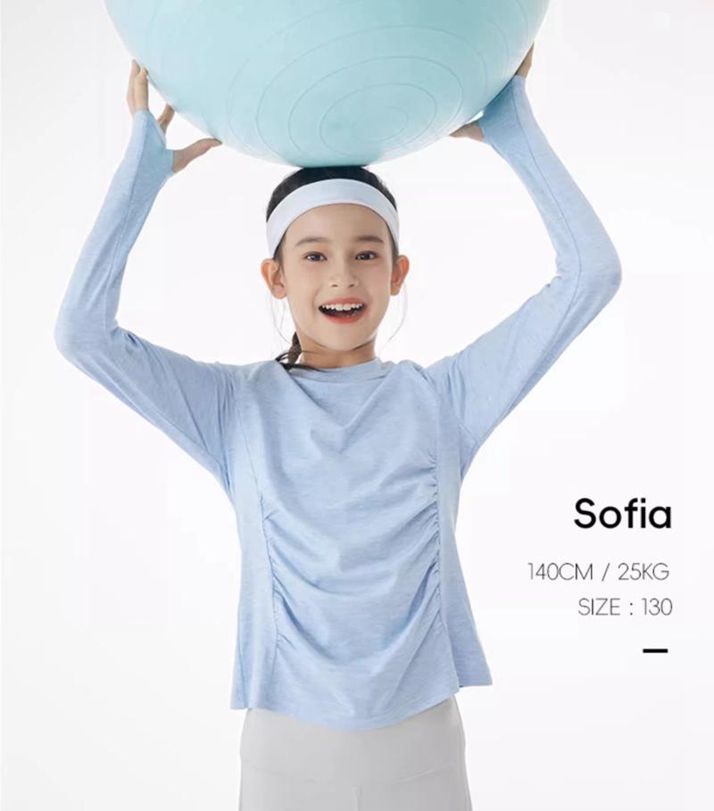 Spring & Autumn Girls' Long-Sleeve Nylon Quick-Dry Yoga & Sports Set