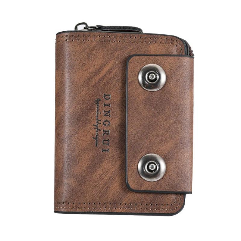 New Zipper Three Fold Wallet Multifunctional Men Card Holder Casual Male Coin Purse ID Card Holder Business Clutch Bag