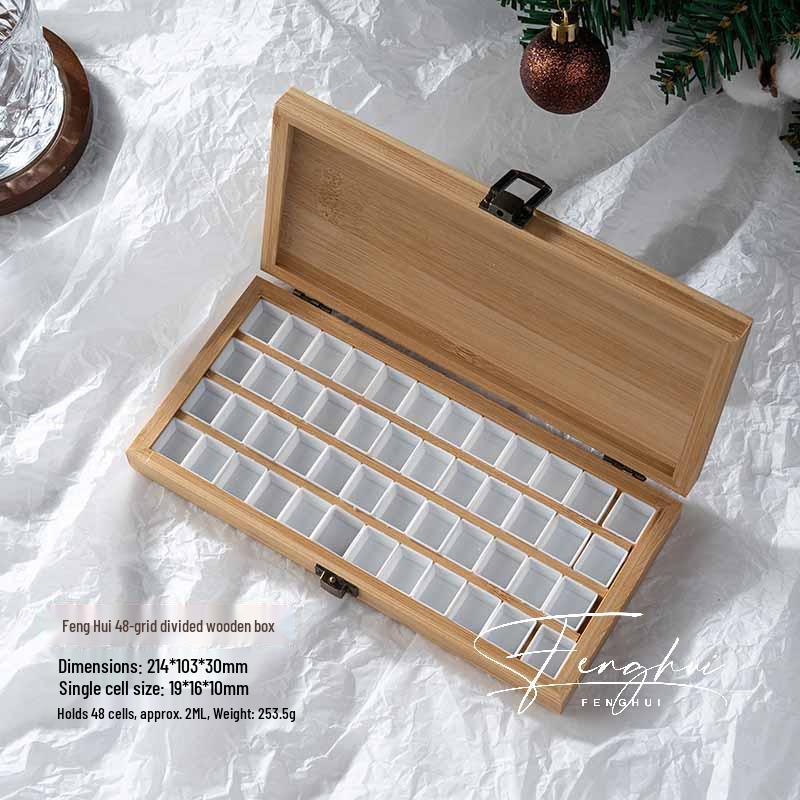 36-Grid Nail Art & Watercolor Mixing Palette Box