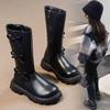 2025 Girls' High-Top Long Boots: Stylish Autumn/Winter Princess Boots with Plus Velvet Cotton