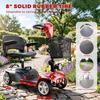 IScooter X02 Scooter de Mobilité à 4 Roues Moteur 250W Batterie 12Ah 3 Vitesses 2-8KM/H avec Pneus Pleins de 8'' Autonomie 20KM Scooter de Mobilité Électrique Compact