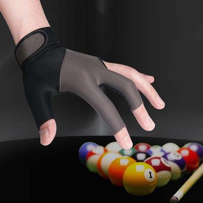 1PC Professional Three-Finger Billiard Gloves For Left Hand Color Matching Style Non-Slip Breathable Competition Gloves Billiard Supplies